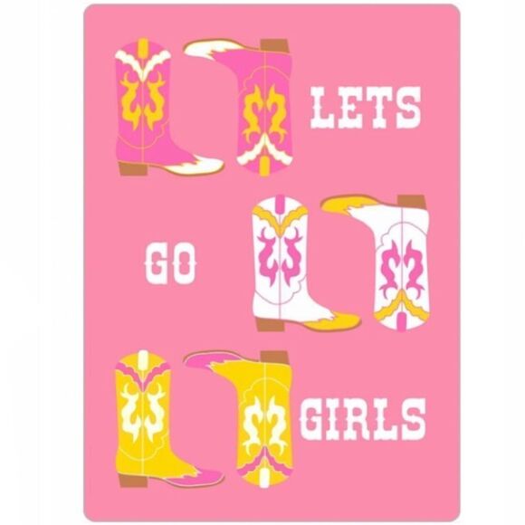 “Let’s Go Girls” Cowboy Boots Magnet - Picture 2 of 3